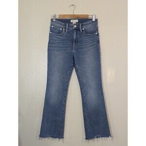 Madewell Cali Demi Boot Jeans Womens Size 28 Raw Hem